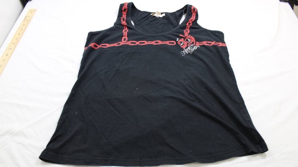 Apple Bottoms Racerback Tank Top 2000s Womens 1X Black Scoop Neck Sleeveless